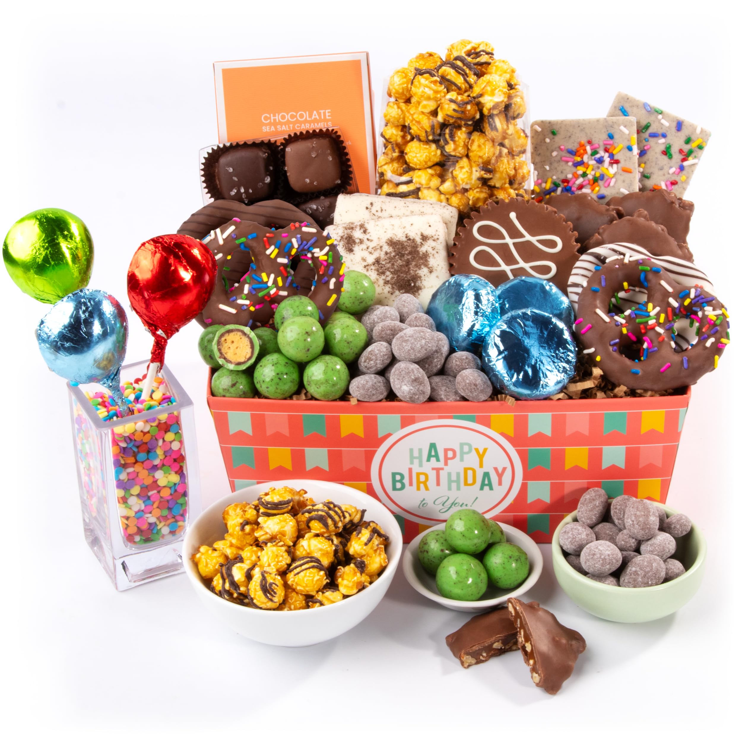 A Gift Inside front packaging showing Happy Birthday box and embossed ribbon for instant gifting