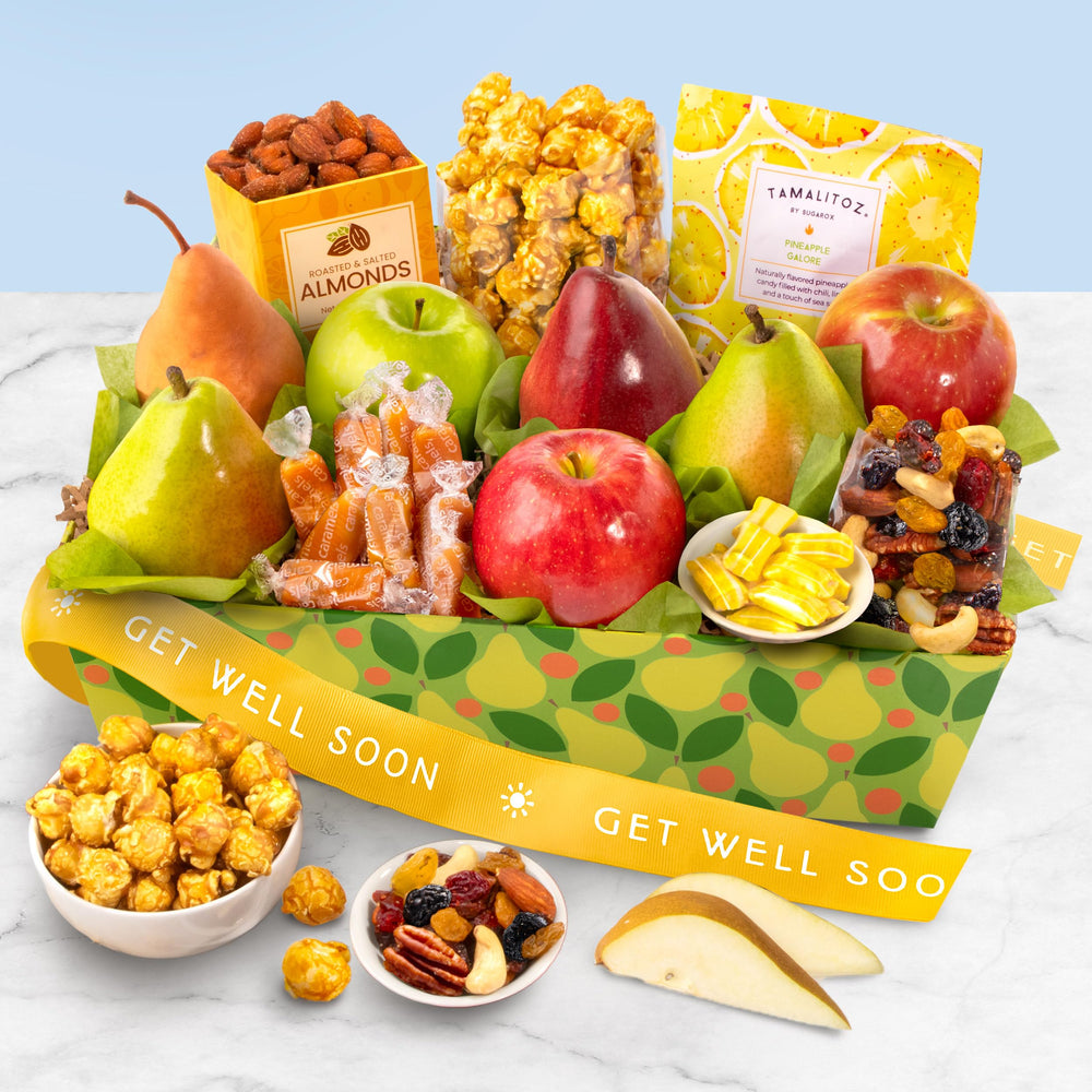 A Gift Inside close-up of apples and pears highlighting freshness and crisp texture