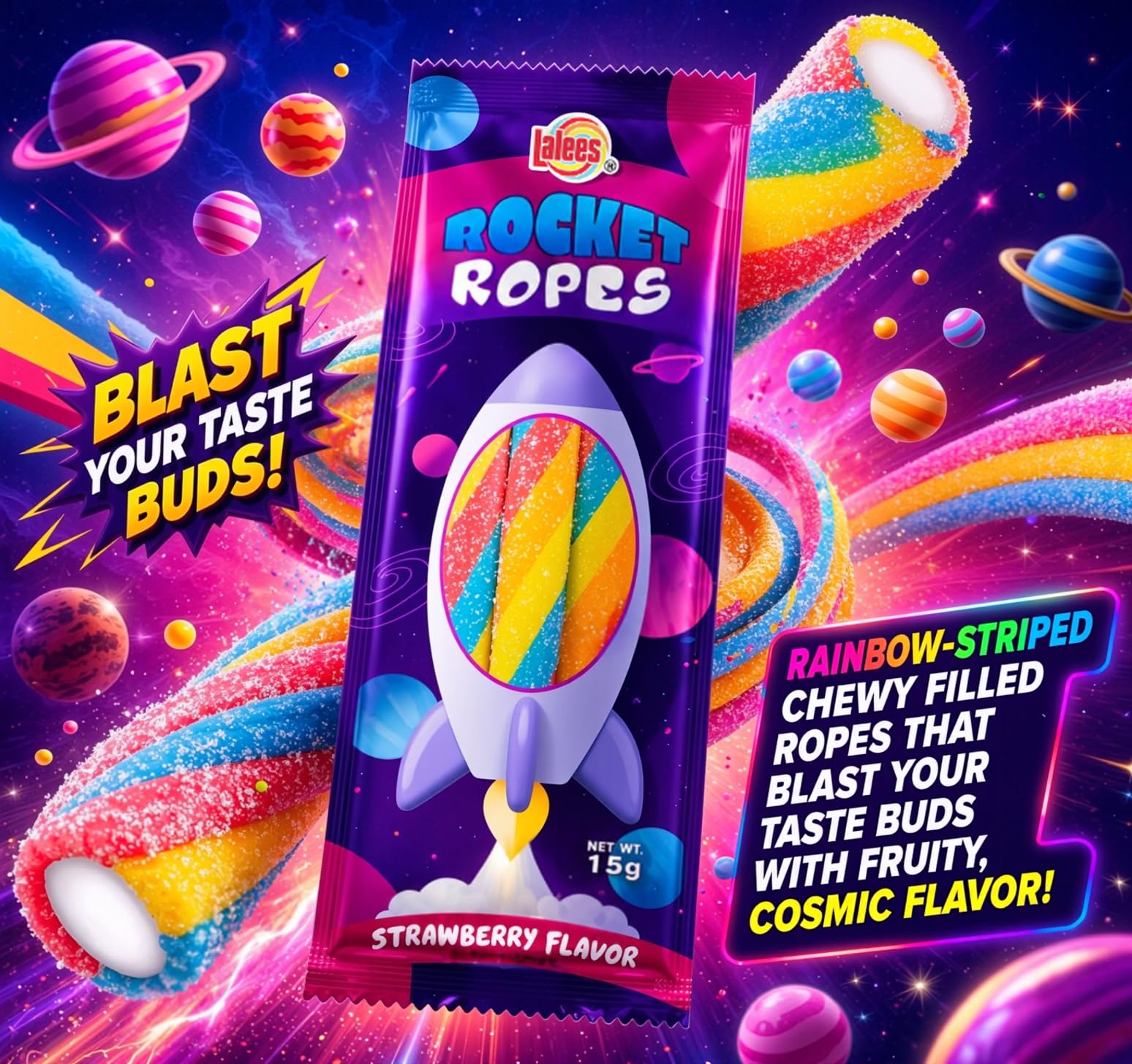 A Great Surprise close-up of candy textures highlighting variety and freshness
