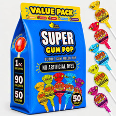 A Great Surprise front packaging showing 50-count bag and colorful pops for easy stocking