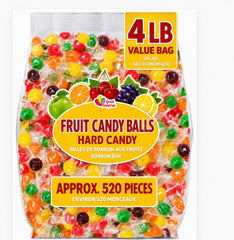 A Great Surprise front packaging showing 4 lb bag and colorful fruit balls, perfect refill