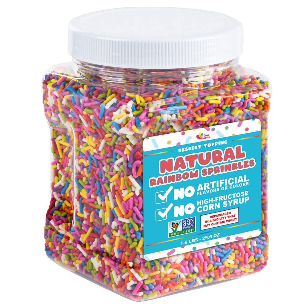 A Great Surprise sprinkles decorating a kids party dessert demonstrating family-friendly use