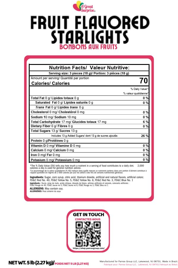 A Great Surprise nutrition and label closeup for ingredient and allergen checking