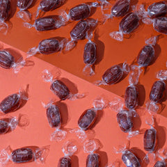 A Great Surprise individually wrapped root beer candy detail for freshness and hygienic serving