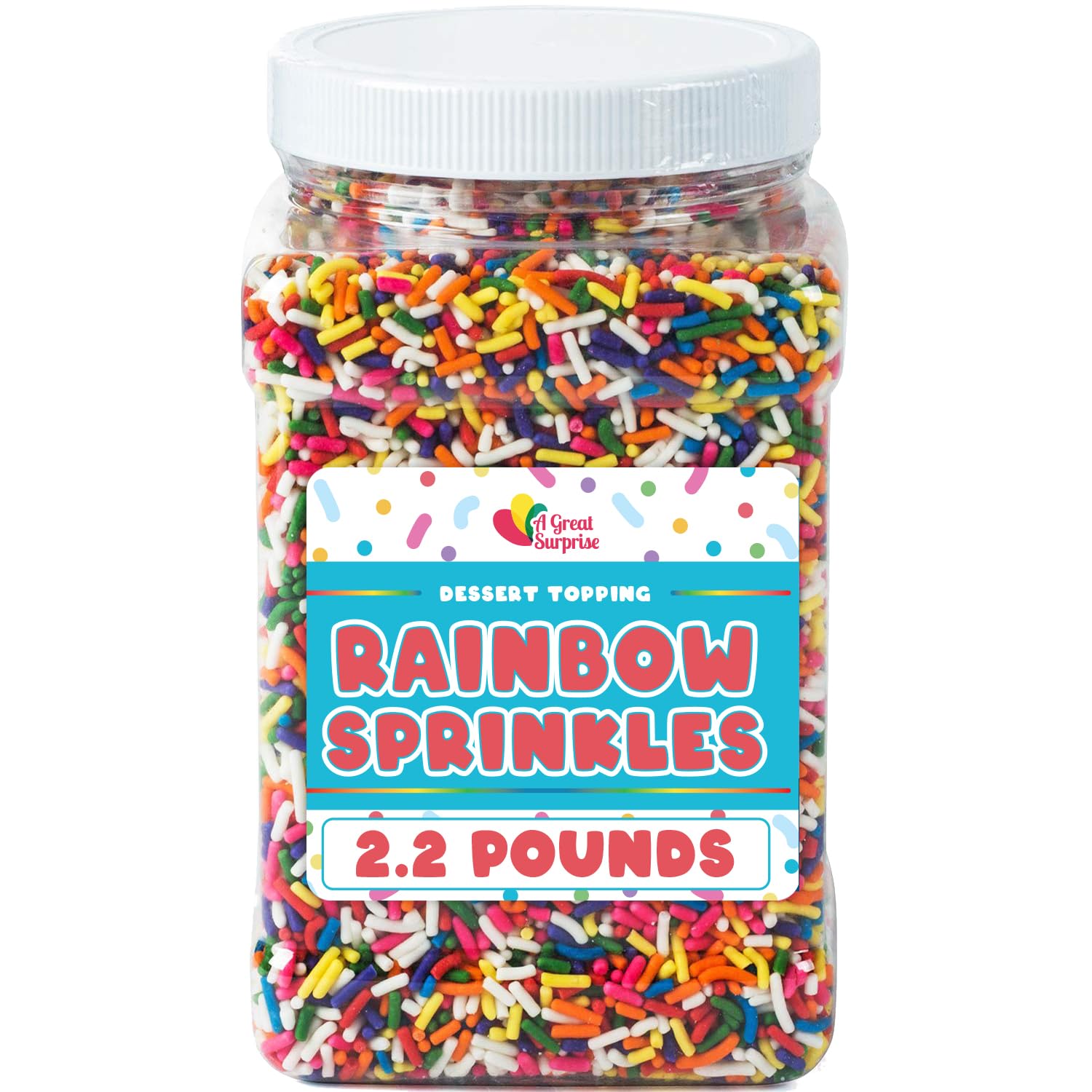 A Great Surprise stored in a clear jar illustrating easy kitchen organization