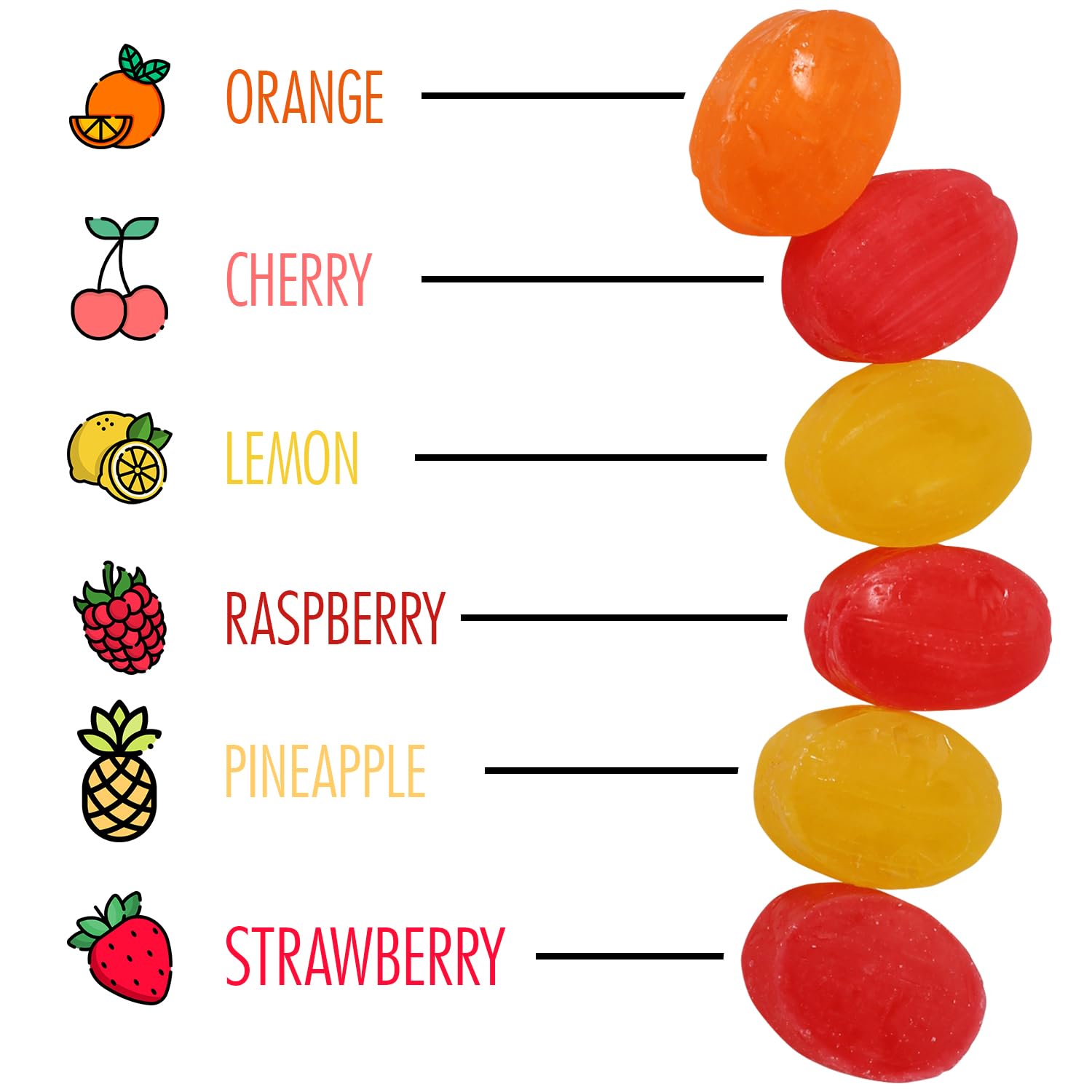 A Great Surprise cross section of candy showing crunchy shell and soft fruity center bite