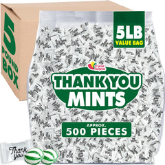 A Great Surprise front packaging showing 5 lb bag and Thank You wrappers, convenient supply