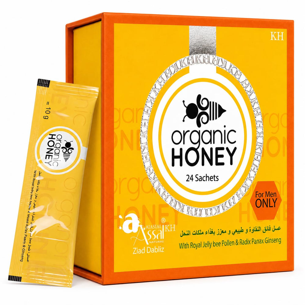 A KHAN EL ASSAL front box showing 24 sachets and product branding benefit convenience