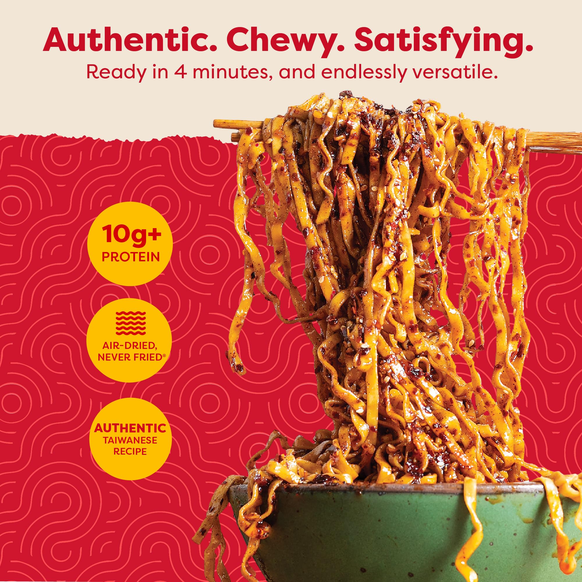 A-SHA cooked noodles in a bowl illustrating final texture and ready-to-eat appeal