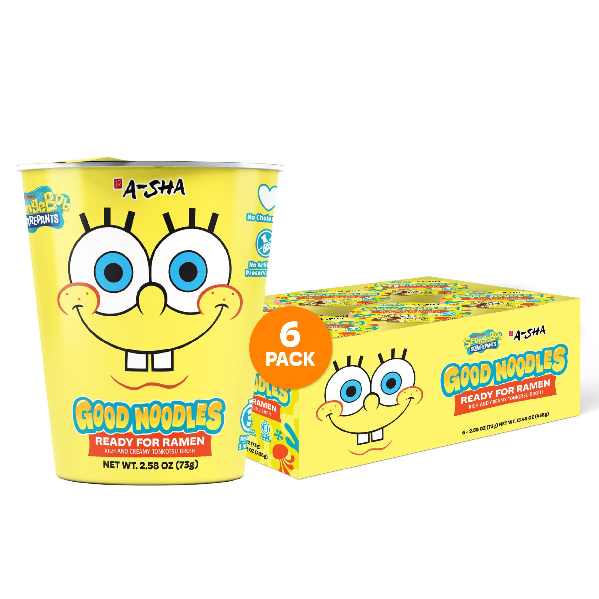 A-SHA SpongeBob front packaging showing playful design and convenience