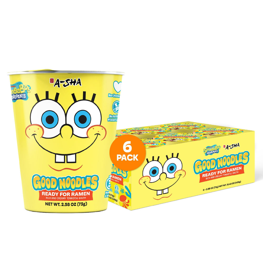 A-SHA SpongeBob front packaging showing playful design and convenience