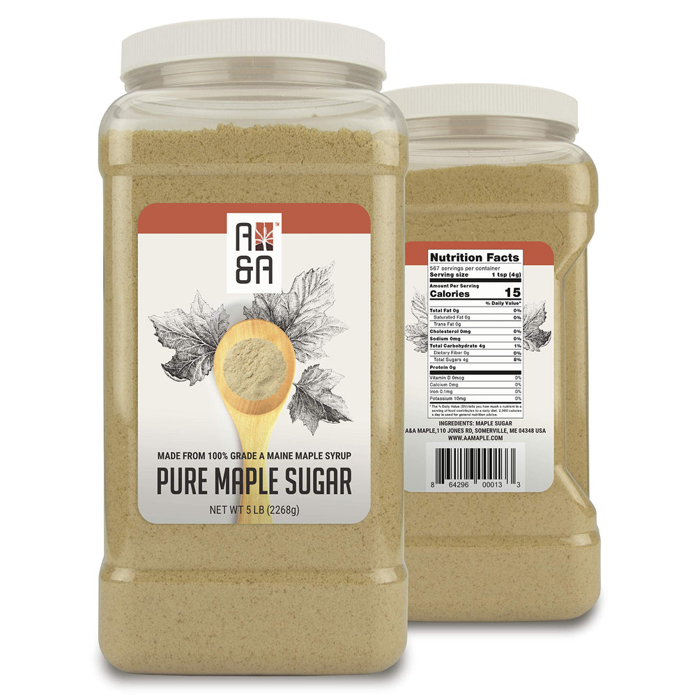 A&A Maple sprinkled on buttered toast showing natural maple flavor boost