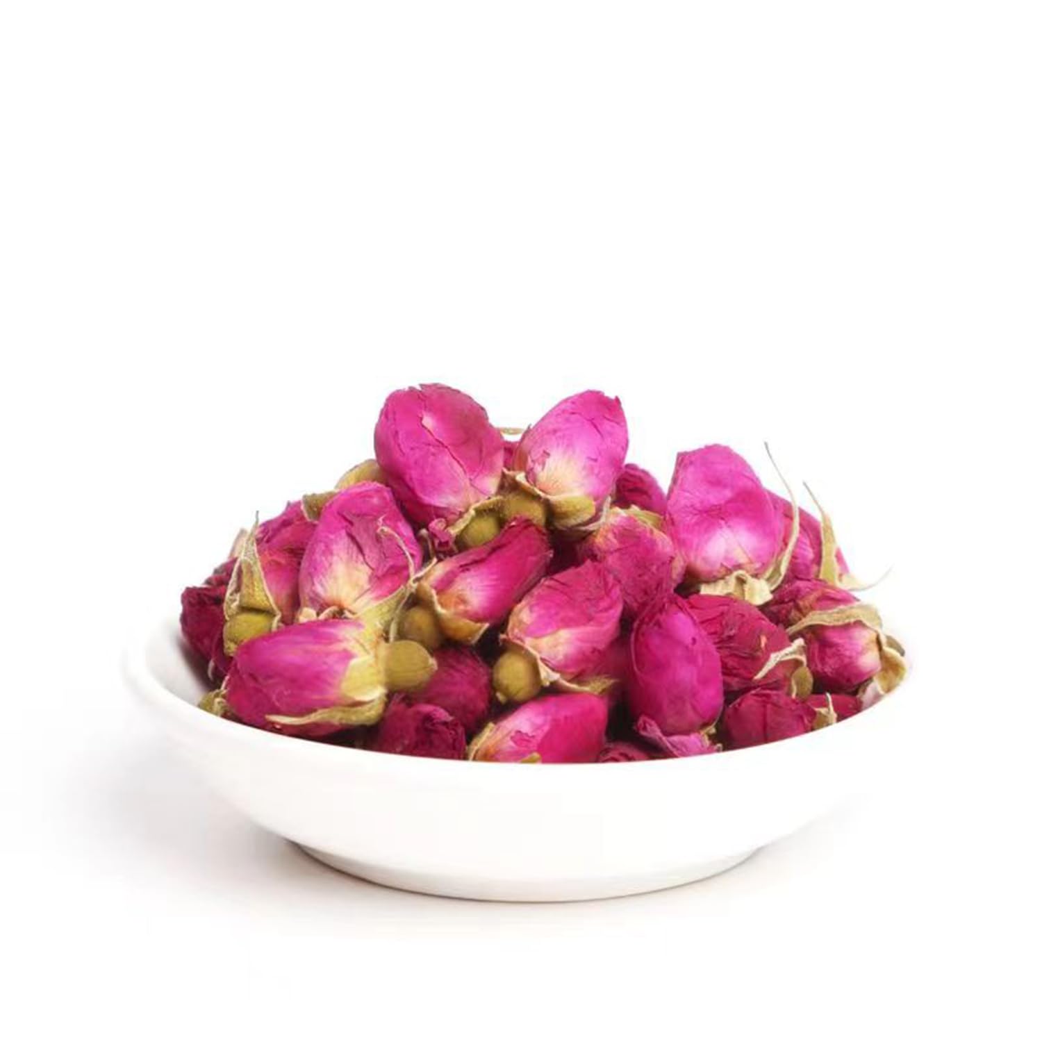 Aandiso decorated cupcake topped with dried rosebud showing elegant edible garnish