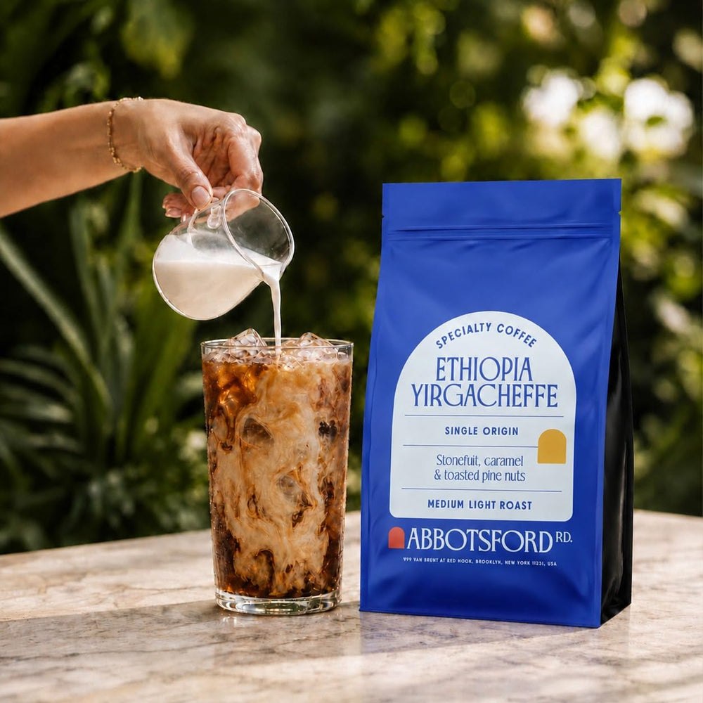 Abbotsford Road cold brew pitcher showing mellowed sweetness and nutty finish