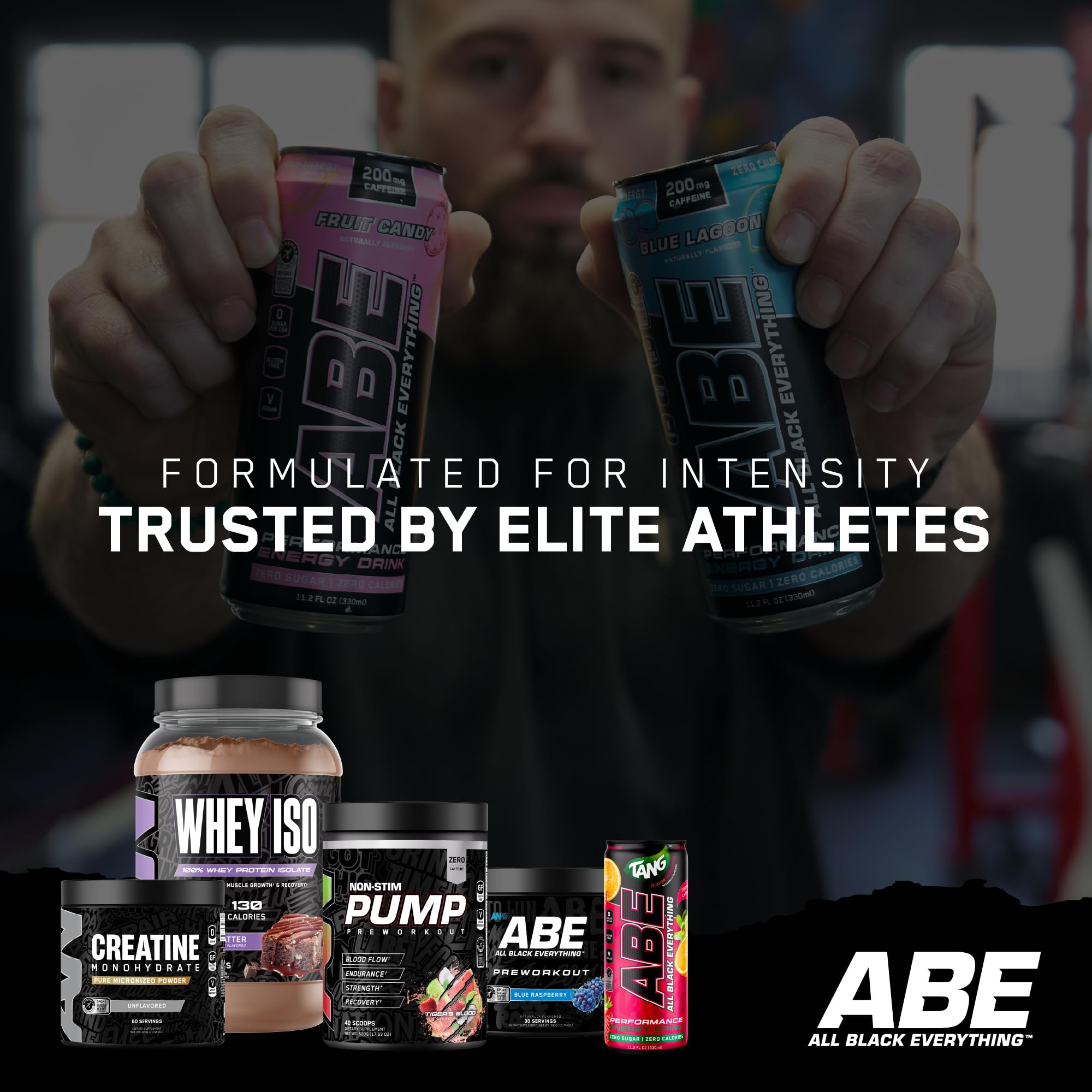 ABE can opened with visible carbonation emphasizing refreshing, ready-to-drink energy