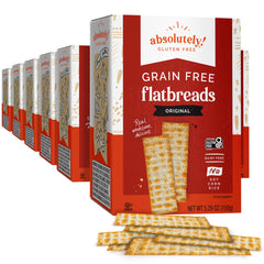 Absolutely flatbread front packaging showing product and serving suggestion benefit clarity