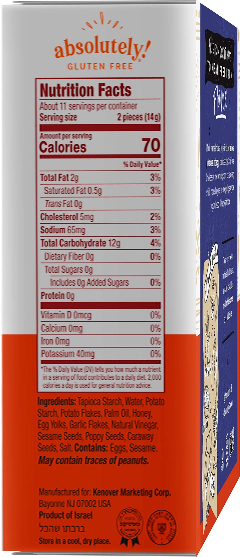 Absolutely flatbread beside ruler indicating size and portion convenience