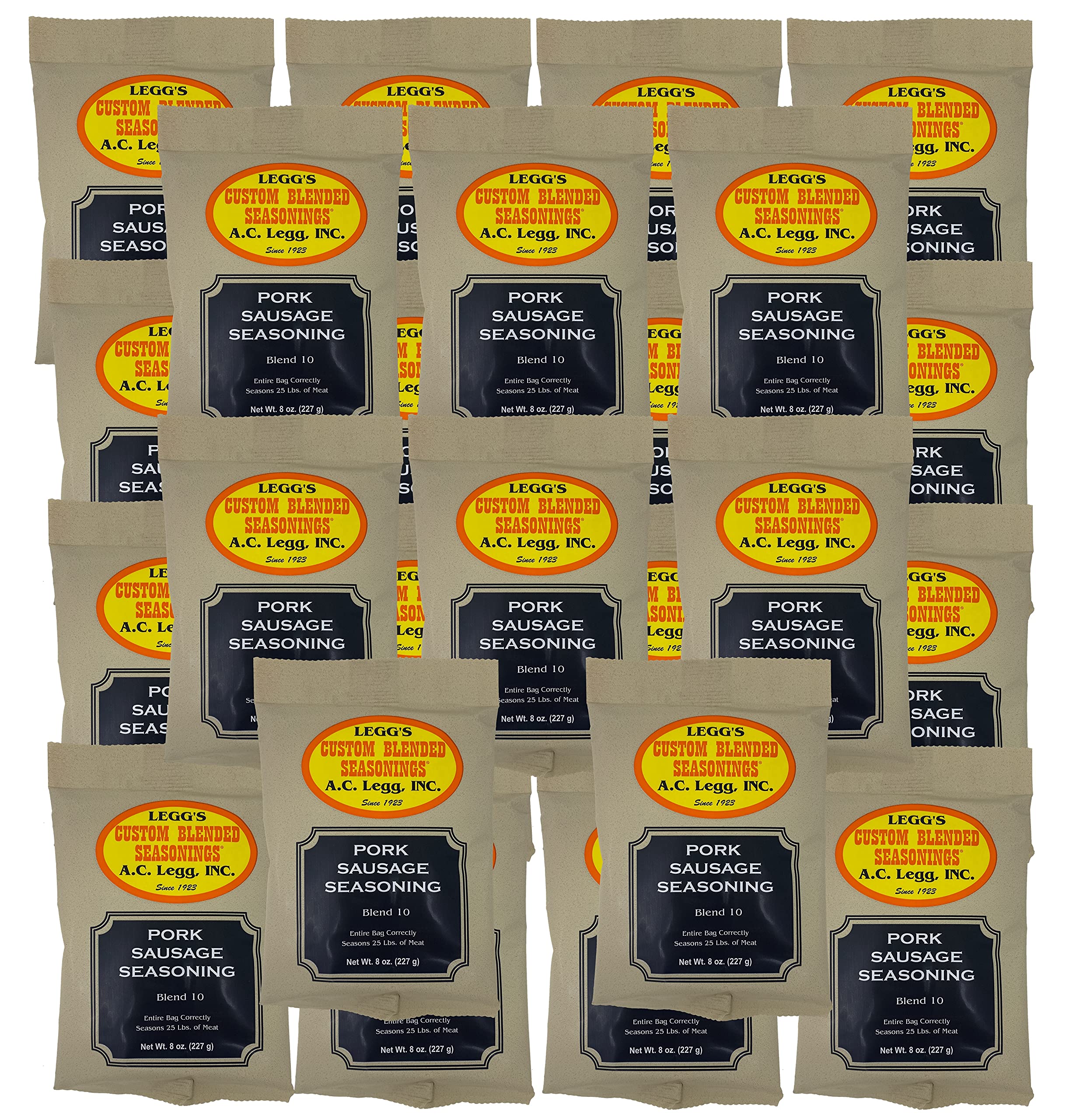 A.C. Legg front packaging showing Blend 10 bag and clear labeling for freshness