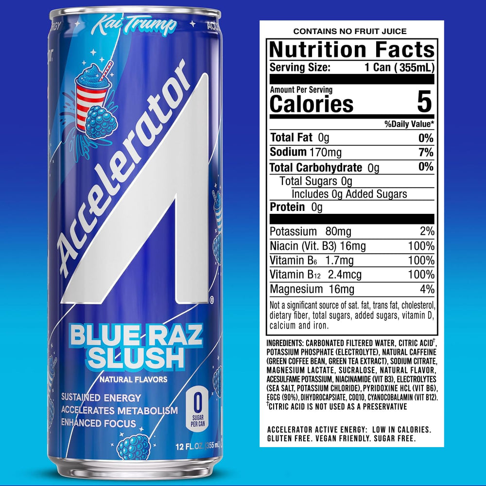ACCELERATOR close-up of can surface and condensation, emphasizing refreshment