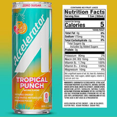 ACCELERATOR can close-up highlighting carbonation texture and fresh sip appeal