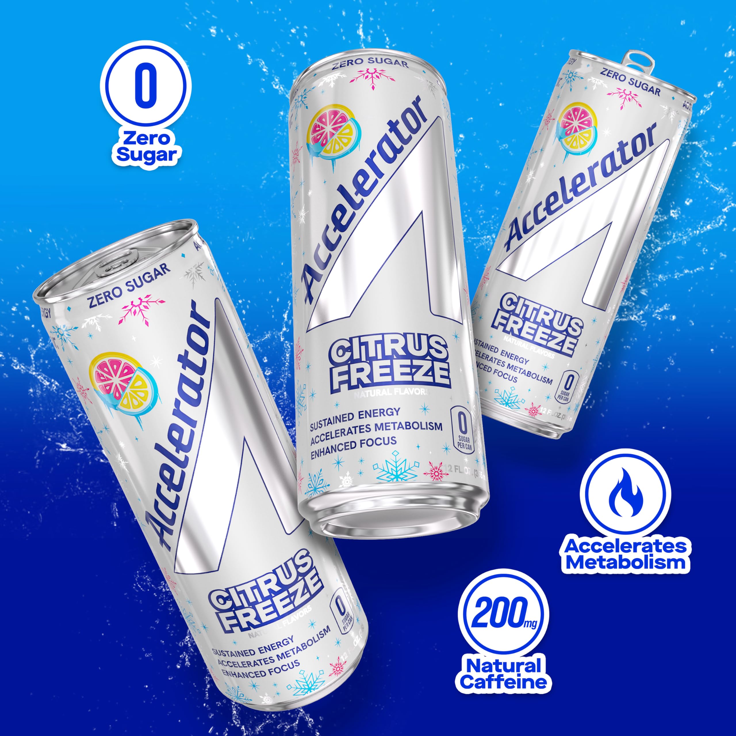 ACCELERATOR nutrition label closeup showing ingredients and zero sugar transparency