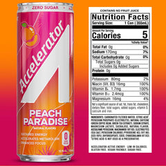ACCELERATOR top-open can displaying natural caffeine and ready-to-drink convenience