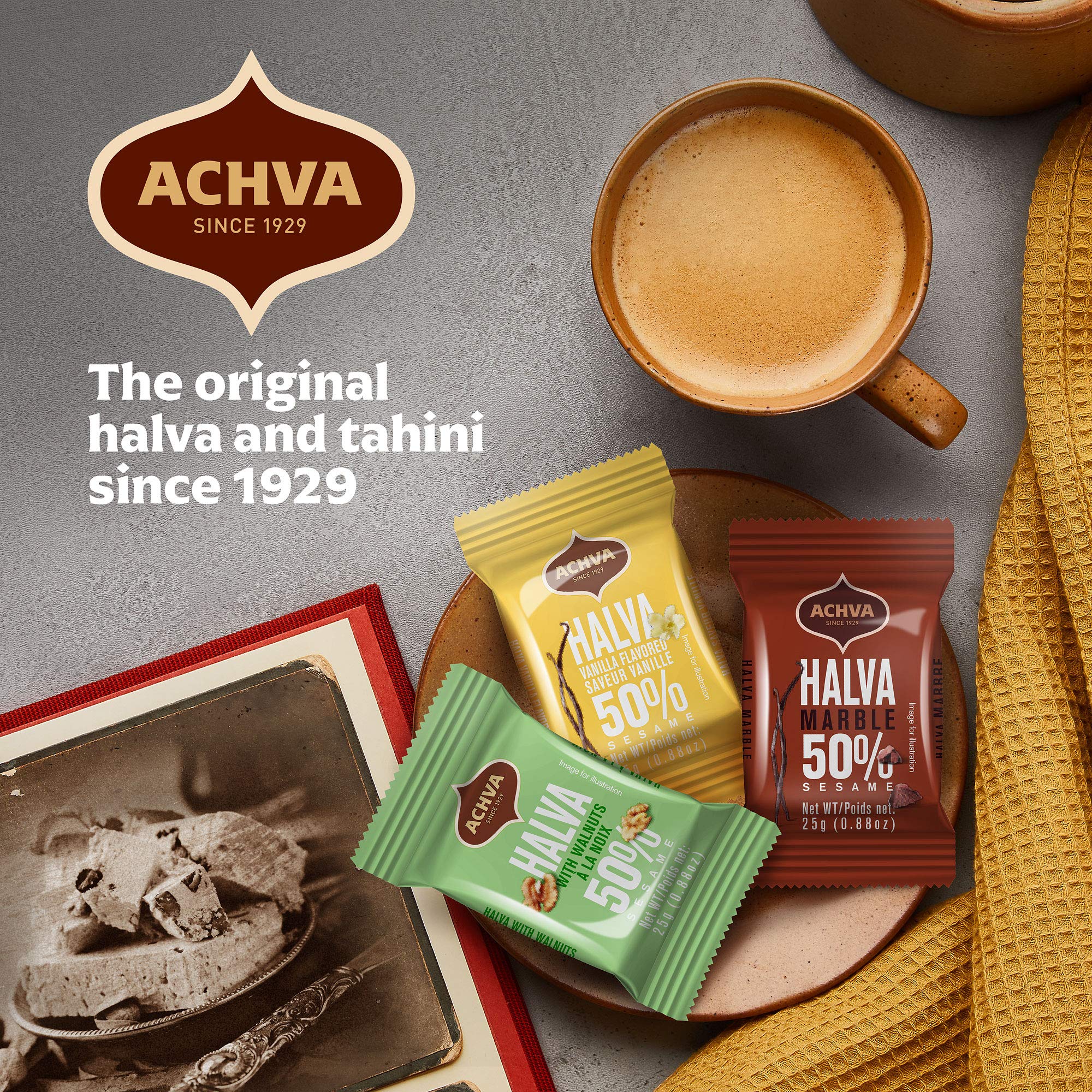 Achva marble halva swirl detail with cocoa contrast for balanced chocolate taste