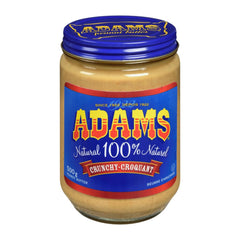 ADAMS front glass jar showing label and natural ingredients benefit