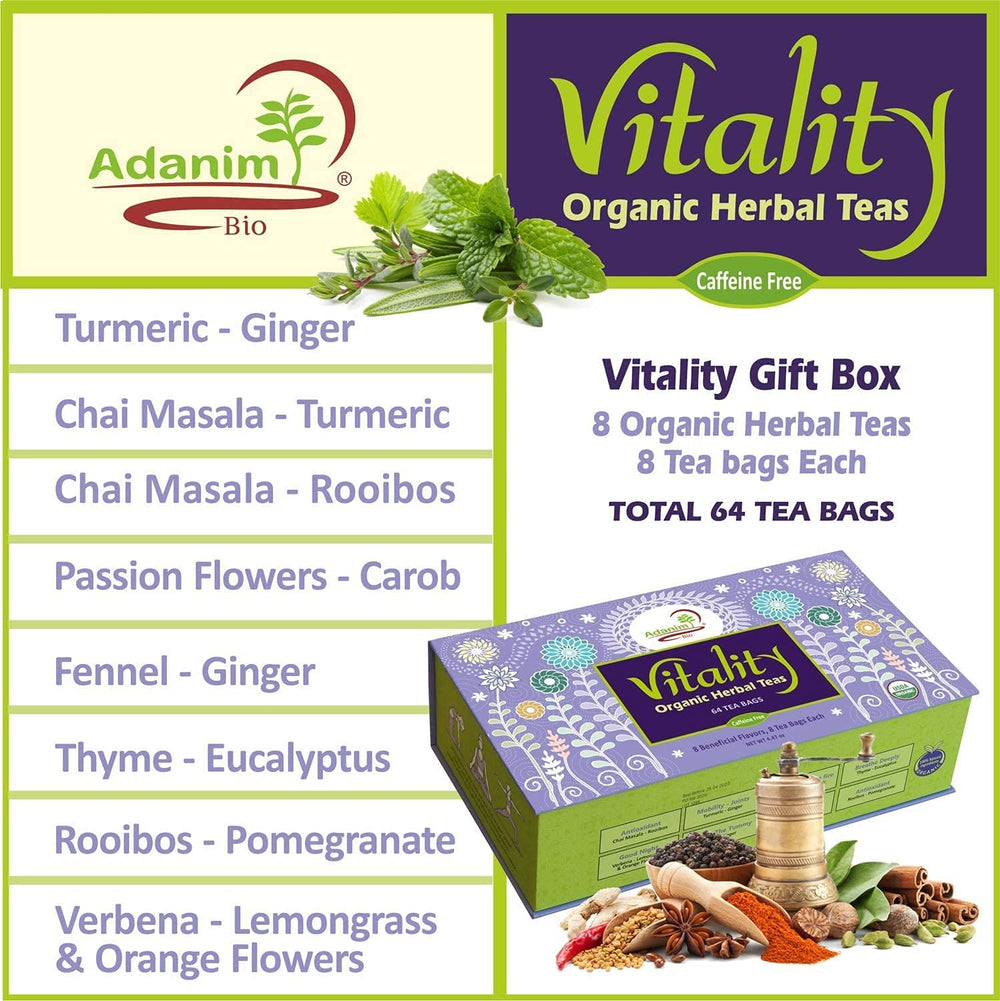 ADANIM BIO close-up of a single tea bag showing texture and freshness