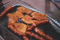 Adkins seasoned ground meat bowl demonstrating easy mixing