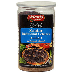Adonis zaatar front packaging showing 1 lb label and Lebanese origin benefits