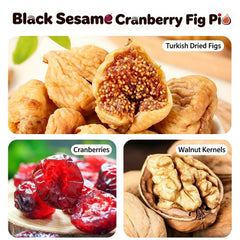 Aevezom cross section revealing fig paste, walnut pieces and cranberry for clear texture contrast