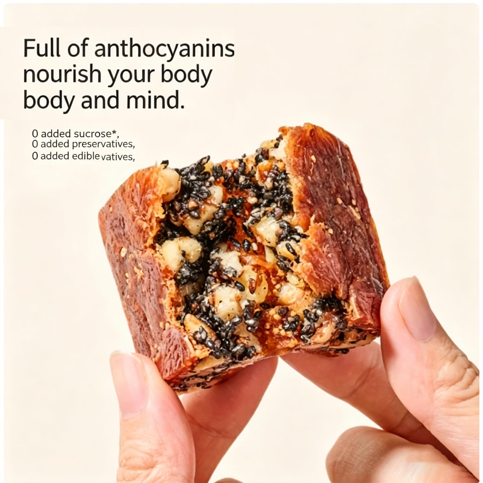Aevezom pie served on wooden plate as healthy snack lifestyle scene