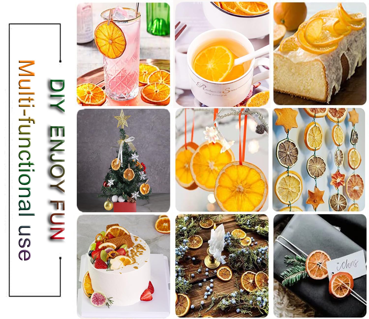 AFKCCPD dried orange slices used as a cake topper, adding natural decoration