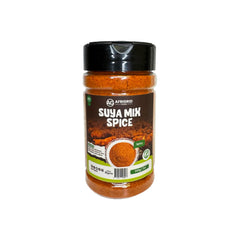 AFRIGRID suya spice texture close-up with visible peanuts and spices, rich nutty aroma