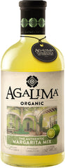 Agalima glass bottle front view showing label and organic mixer benefits