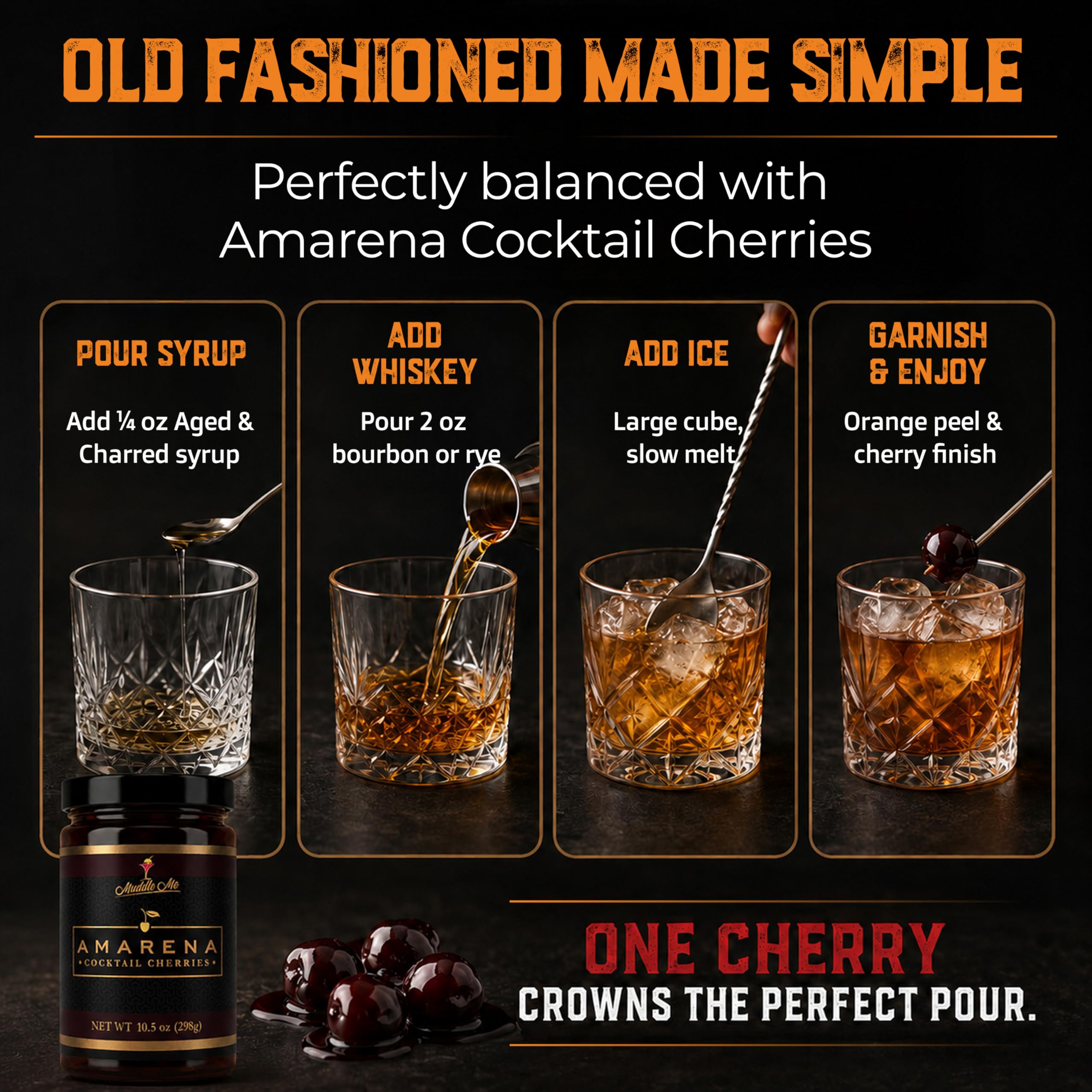 Aged & Charred label detail showcasing brand and small-batch quality