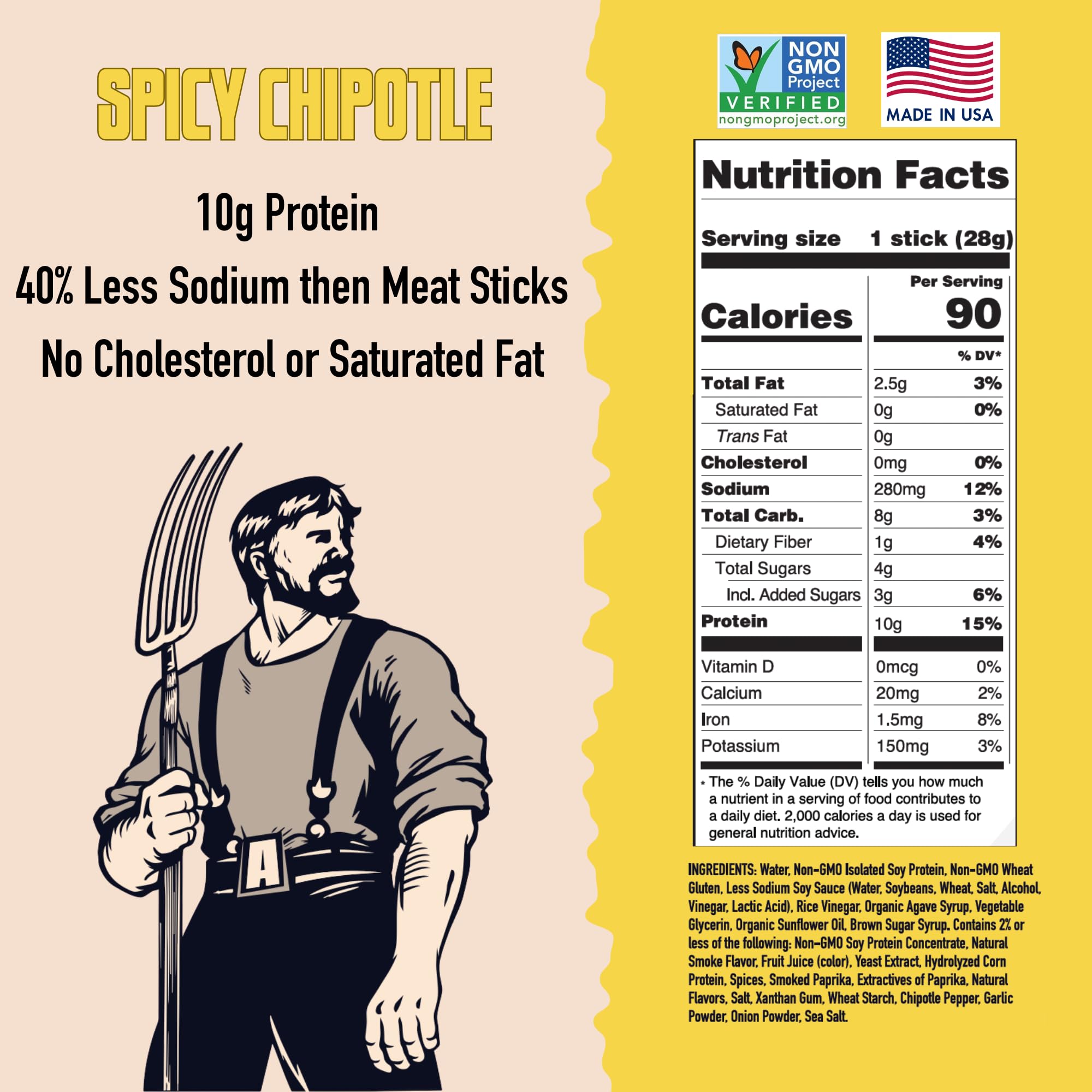 AGRO jerky stick held in hand to show scale and portion control, ideal for travel and quick snacks