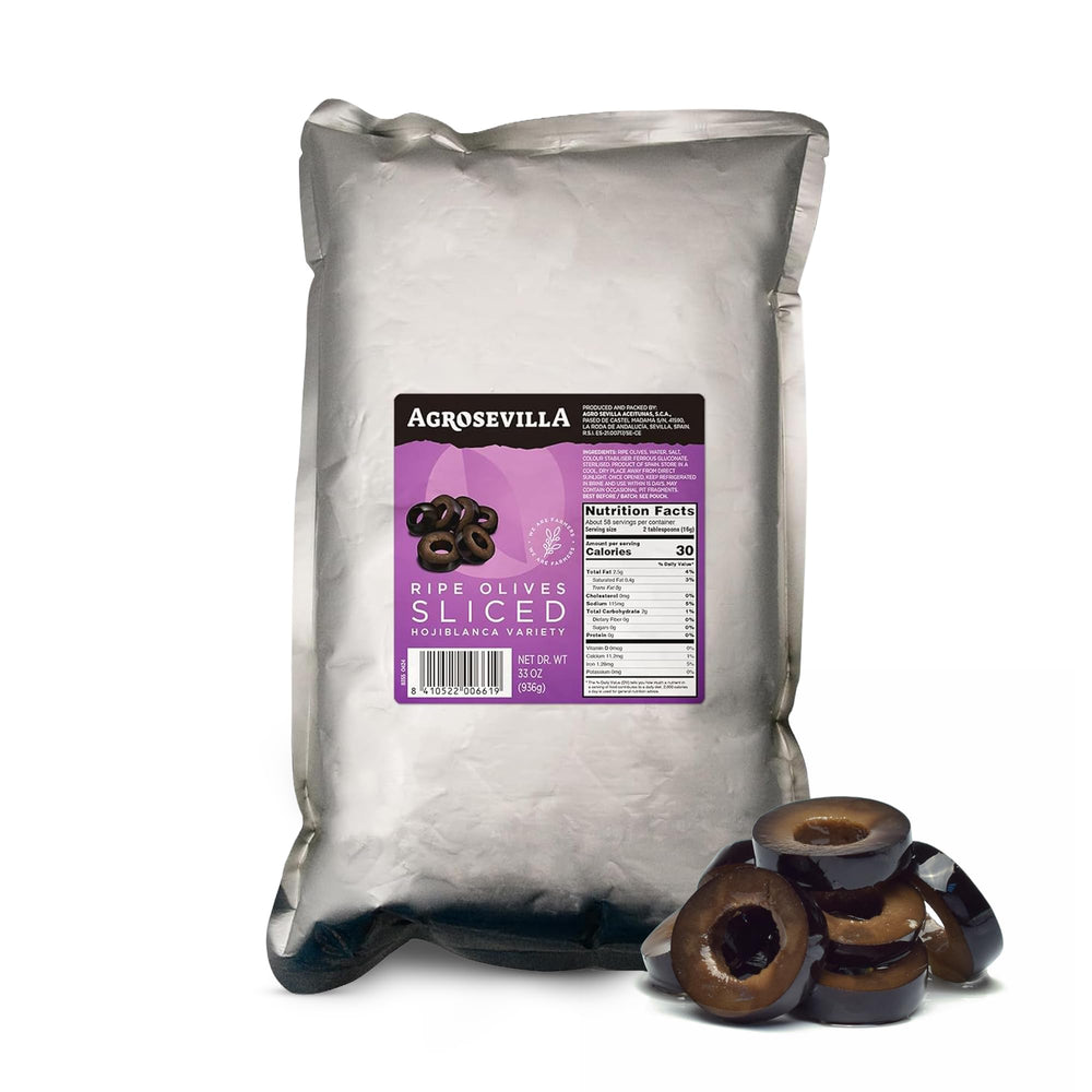 AGROSEVILLA front pouch showing brand and 33 oz size for easy stocking