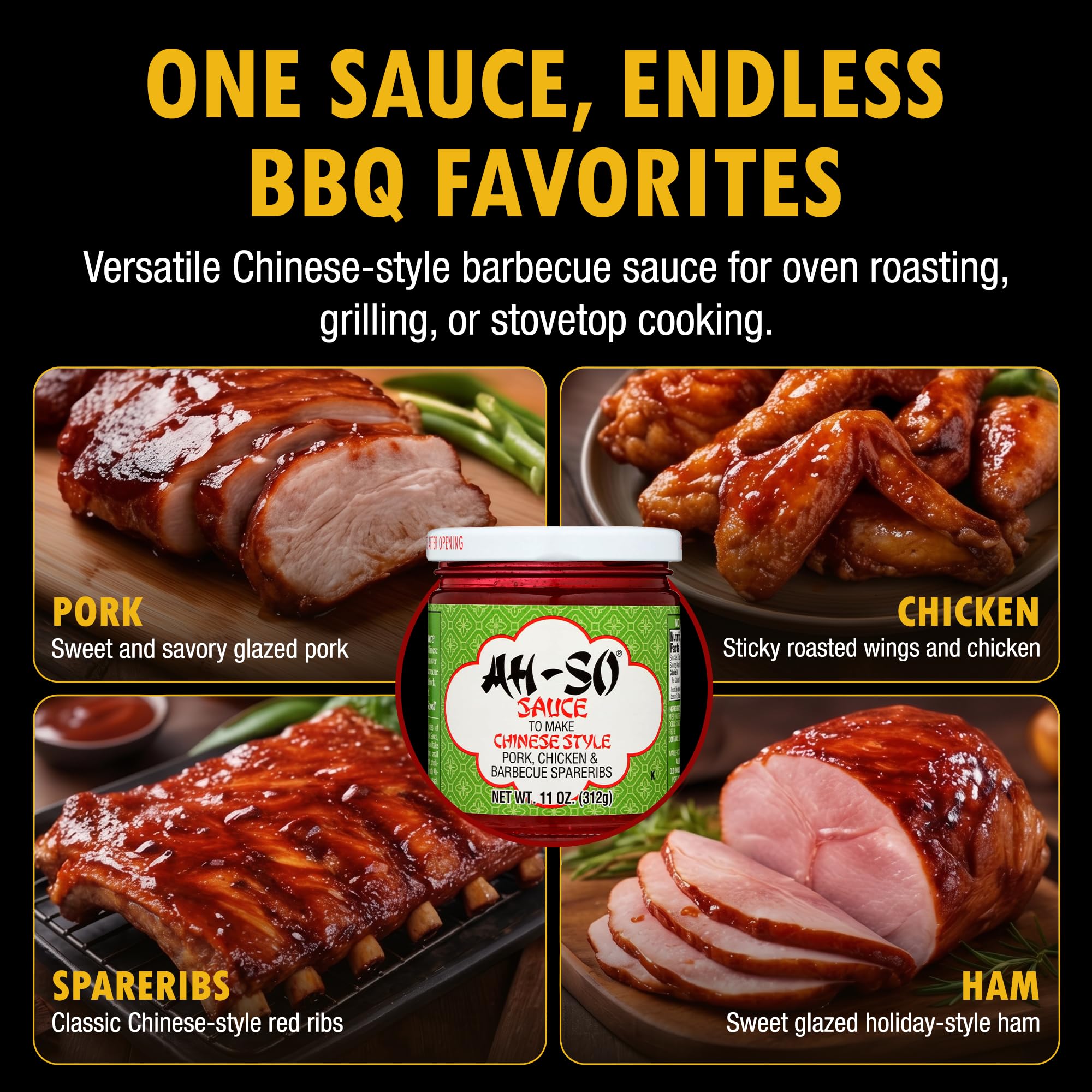 Ah So brushed on wings creating sticky glaze and appetizing caramelization