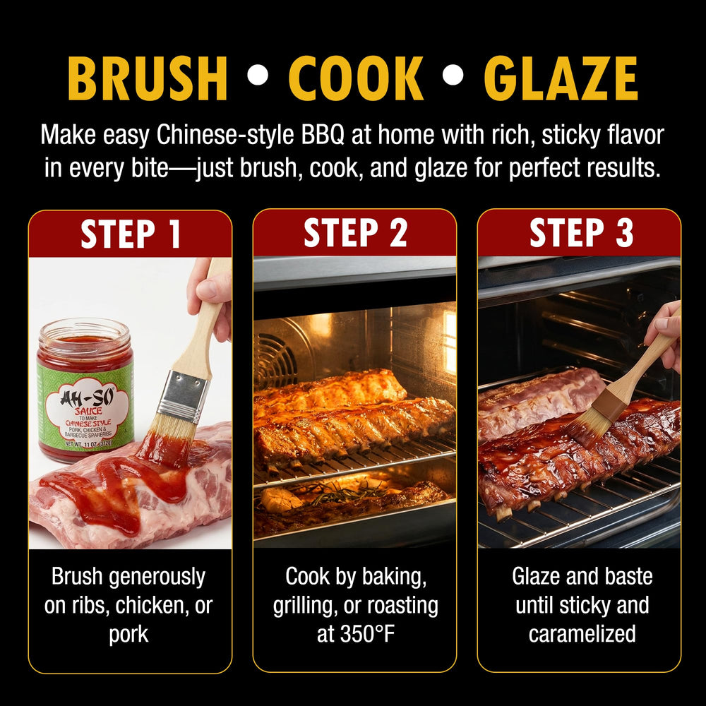Ah So glazed ribs on platter showcasing bold takeout-style BBQ flavor