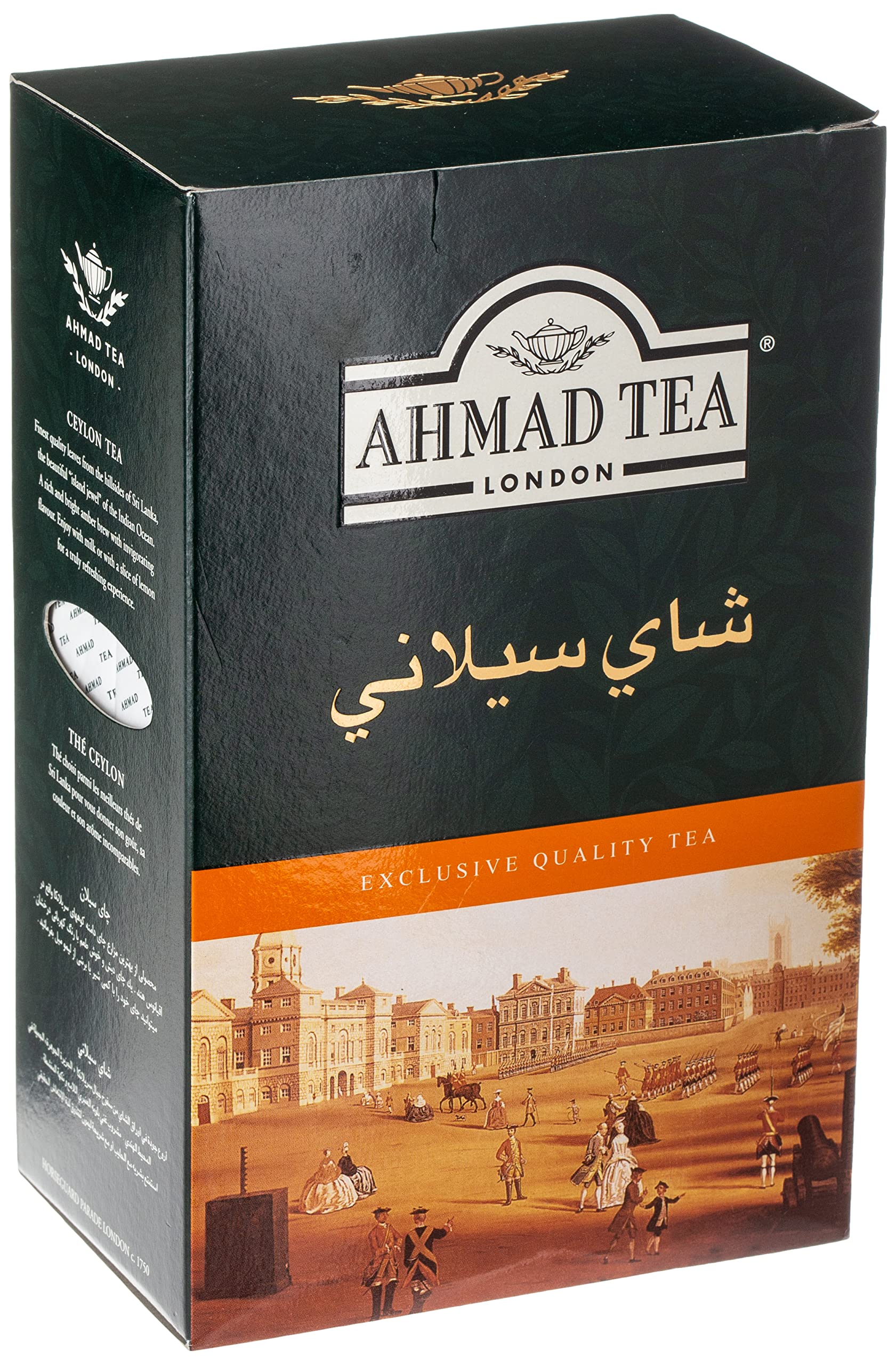 Ahmad Tea brewed cup in a kitchen setting illustrating amber color and serving suggestion