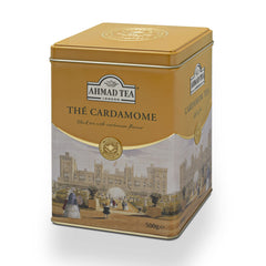 Ahmad Tea brewed cup with amber liquor and steam, flavorful sip ready