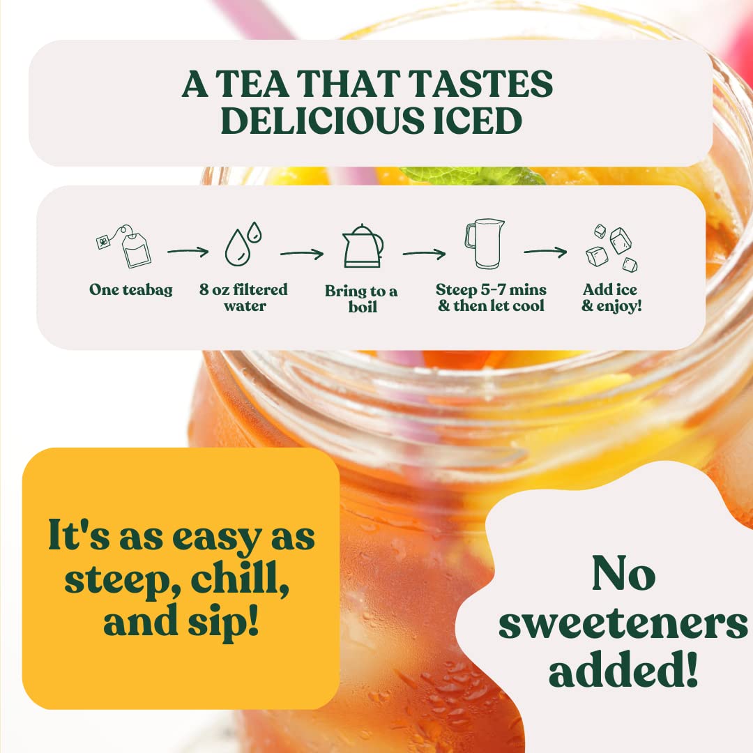 Ahmad Tea pitcher of iced Mango Magic tea, refreshing summer drink