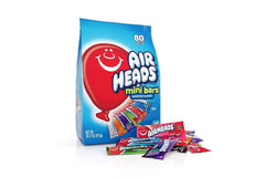 Airheads individually wrapped mini bars spread out, shows hygienic portioning benefit