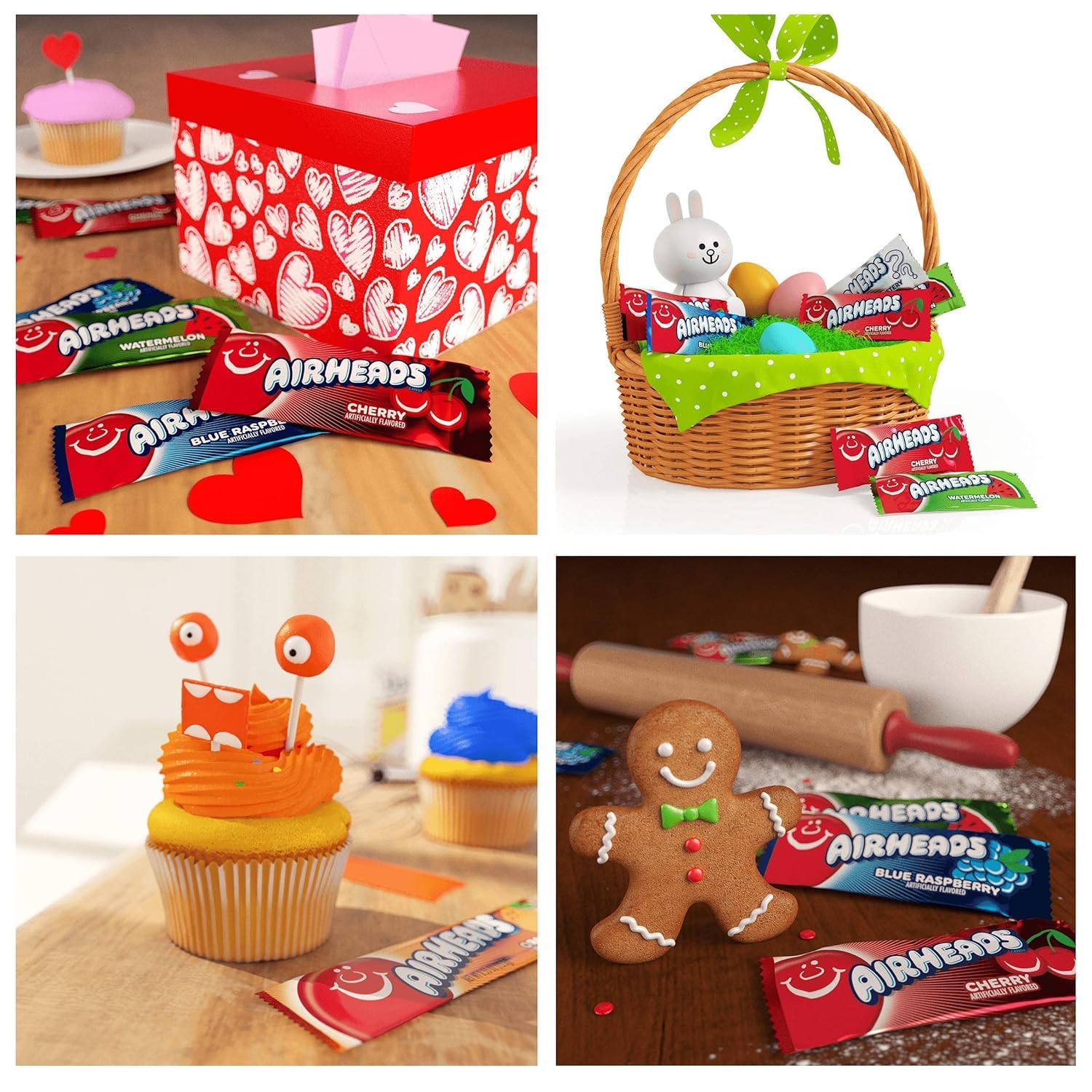 Airheads label and ingredient panel close-up, helps check allergen and ingredient info