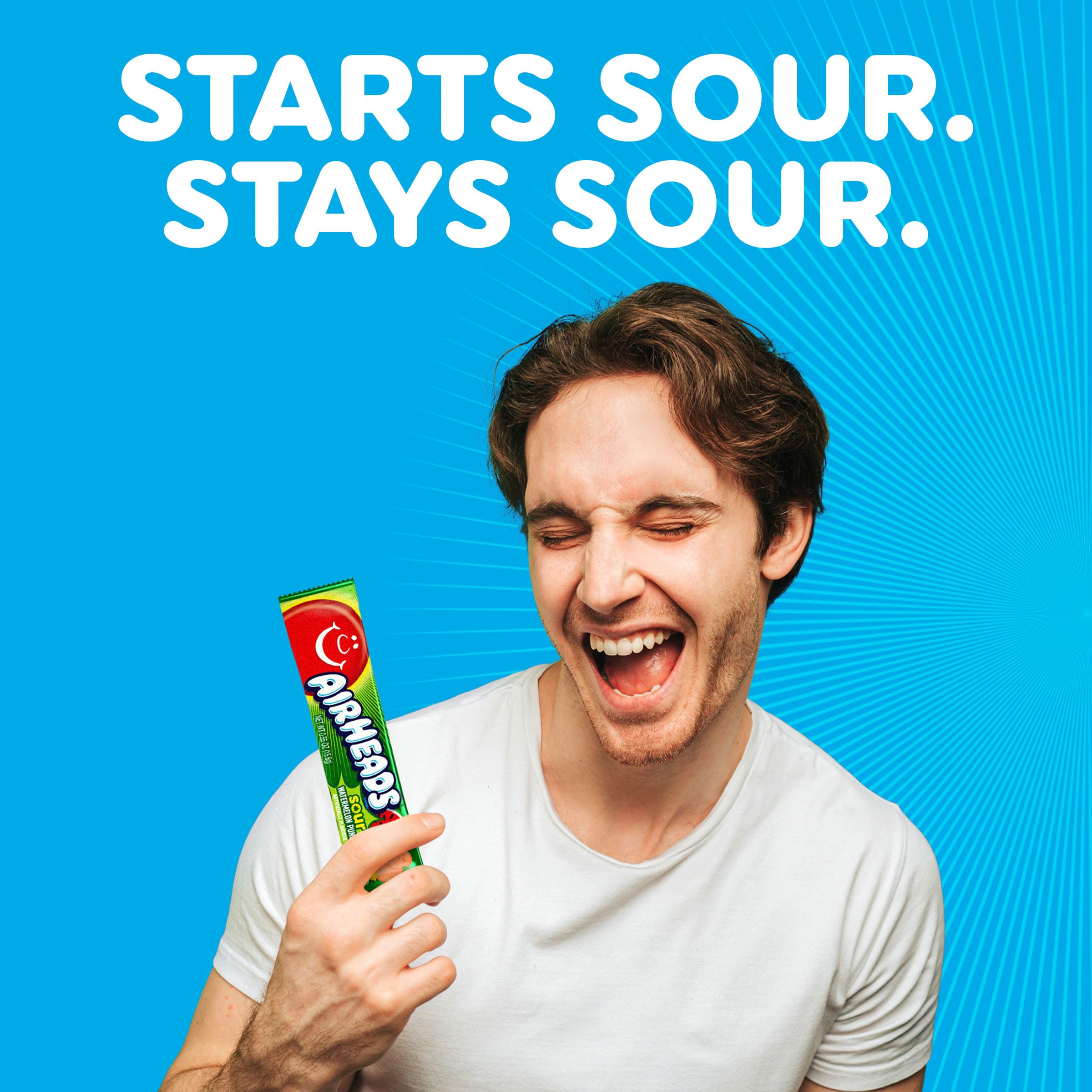 Bowl of Airheads Sour at a party demonstrating sharing convenience and festive boost