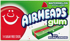 Airheads watermelon gum in party spread showing individually wrapped sticks for easy sharing