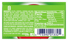 Airheads watermelon gum stick close-up revealing micro-candy texture and soft chew benefit