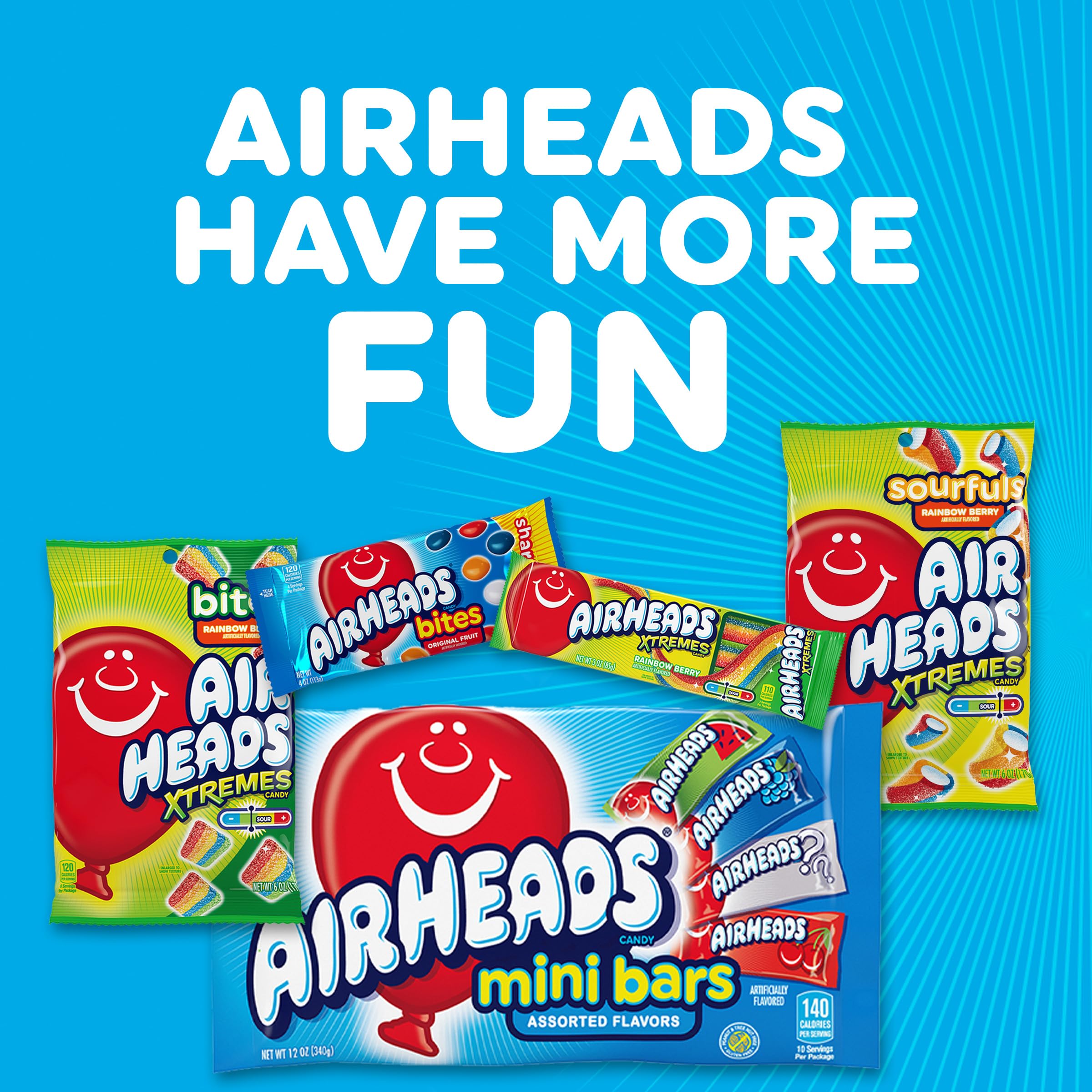 Close-up of Airheads watermelon taffy stretch showing airy chew satisfaction